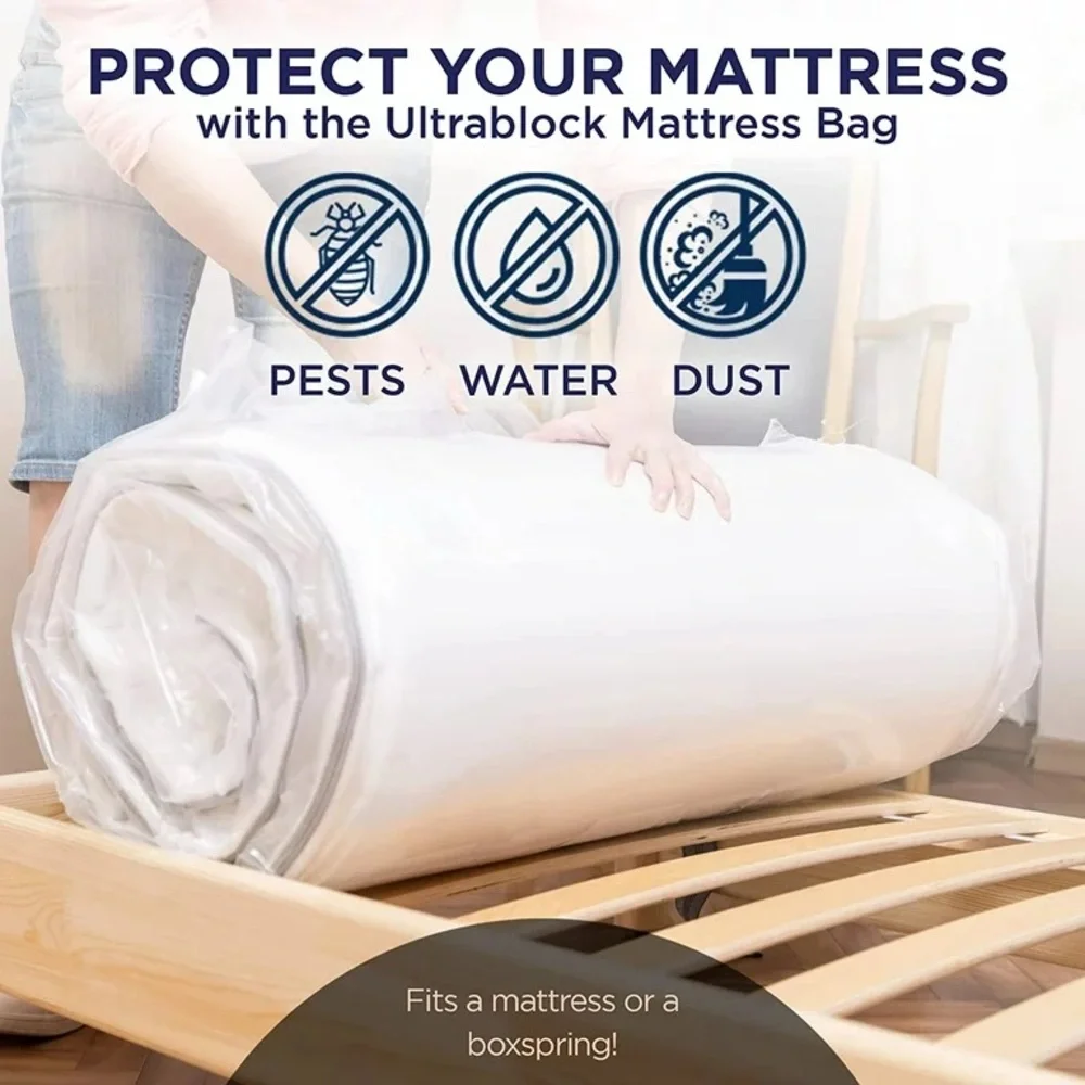 UltraBlock Mattress Bag: Heavy Duty Puncture Resistant Bag (Size Full, Unopened)